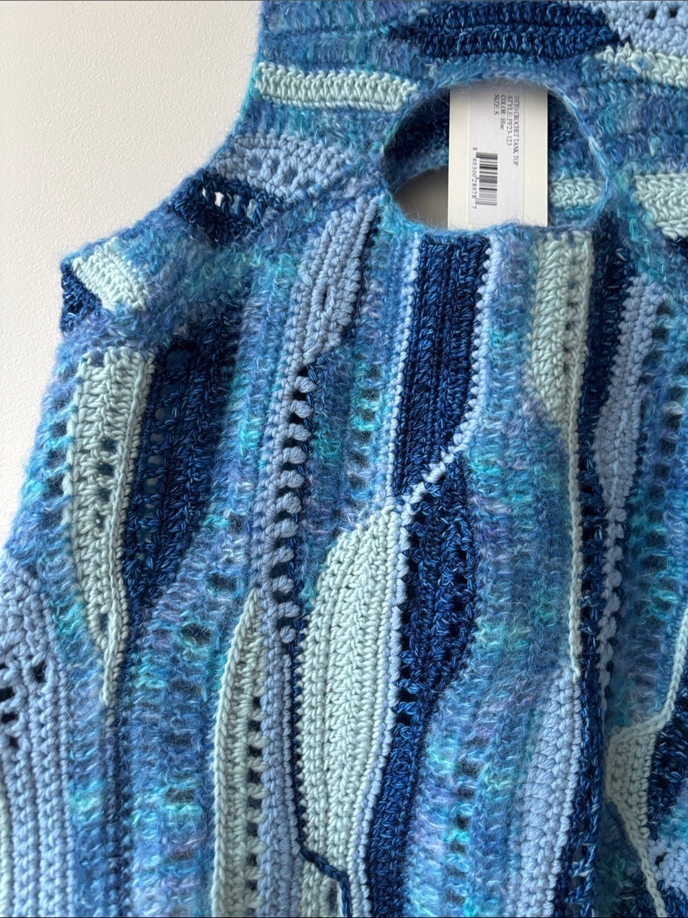 Sea New York Otto Hand Crochet Tank Top Blue Small - Picture 3 of 10